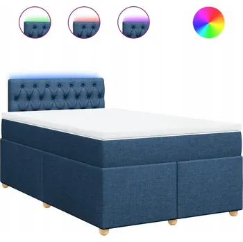 Postel Čalouněná jednolůžková postel VidaXL 120x200 cm, odstíny modré