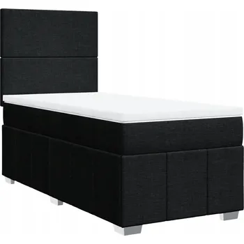Postel Čalouněná jednolůžková postel VidaXL 80x200 cm černá
