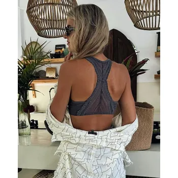 Dámské spodní prádlo BeChick Tmavě šedá sportovní podprsenka Avril BeChick ❤