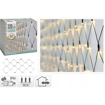 Vánoce Světelný řetěz Hurto 600 cm do sítě, bílý