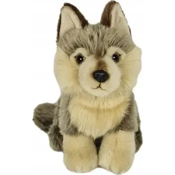 plyšák Plyšová Hračka Lesní vlk sedící DUBI - 19 Cm