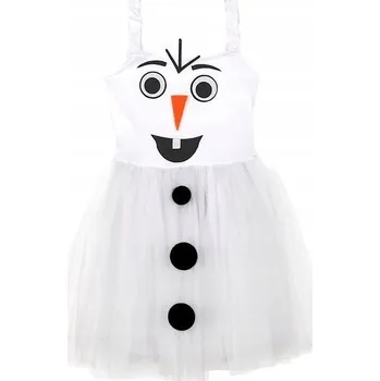 Karnevalový kostým KOSTÝM DĚTSKÝ SNĚHULÁK ŠATY 110