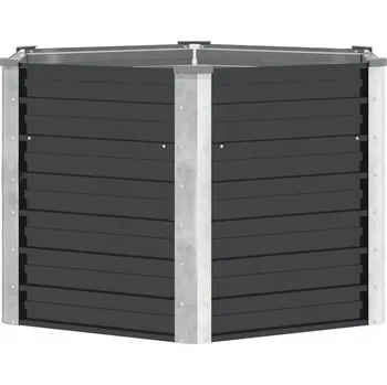 Květináč Černý kovový Květináč VidaXL 129 cm x 129 x 77 cm