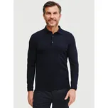 Tmavě modrý pánský svetr s polo límečkem Pako Lorente, velikost vel