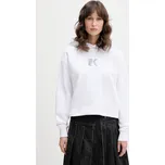 Karl Lagerfeld Jeans mikina s kapucí dámská bavlněná B2W20037 bílá 00X, vel. XS