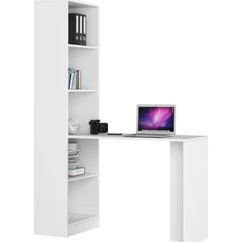 Psací stůl Psací stůl s regálem AYLUNE - bílý