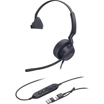 Sluchátka Yealink UH44 Mono Teams USB-C/A náhlavní souprava