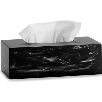 Utěrka Box na kapesníky Andrea House Box na papírové kapesníky, černý mramor