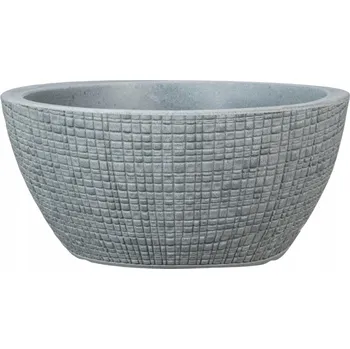 Květináč Plast Květináč šedý Scheurich 39 cm x 39 x 18 cm
