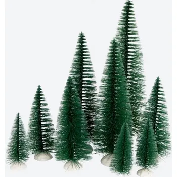Obraz SADA VÁNOČNÍCH STROMEČKŮ Vánoční OZDOBNÝ STROMEČEK zelené 9 ks