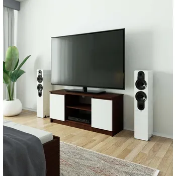 Televizní stolek TV stolek YMARIN - wenge / bílý
