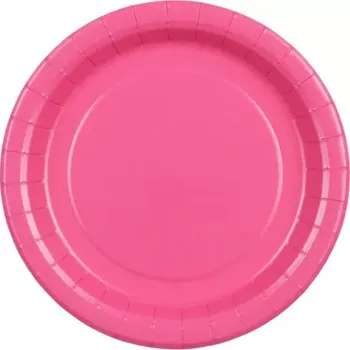 Talíř Papírové talíře tmavě růžové 18 cm – 6 ks