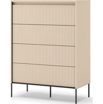 Komoda Komoda Lenart Meble 93 x 47 x 125 cm černá, béžové odstíny