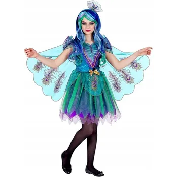 Karnevalový kostým KOSTÝM ŠATY PÁVÍ VZHLED ZOO PÁVOVÉ OKO 158