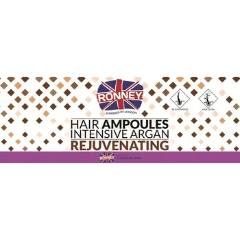 Vlasová regenerace Ronney Ampule Argan Ampulky na vlasy s arganovým olejem 12x10ml