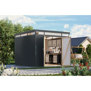 Zahradní domek plechový domek KARIBU AURUM 3,5 (53673) antracit