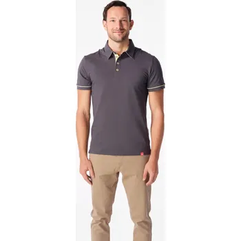 Pánská móda CityZen - ANTONY Pánská polokošile šedá/žlutá 5XL