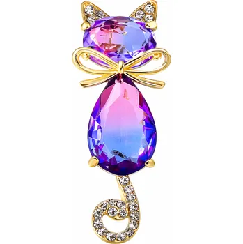 Šperk Brož spínací špendlík kočka