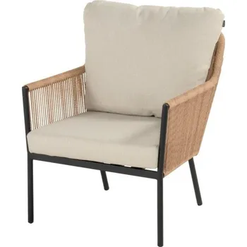 Cairo Rope provázková zahradní lounge židle - Black