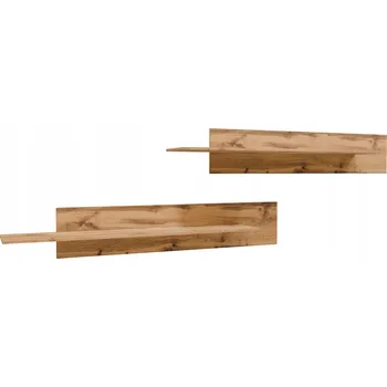 police Nástěnná police CR3-POINT dub wotan, sada 2 ks polic na zeď, set 100 cm