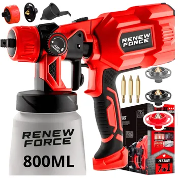 Stříkací pistole Stříkací pistole Renew Force 550 W 1,20 l 160 l/min se 3 tryskami