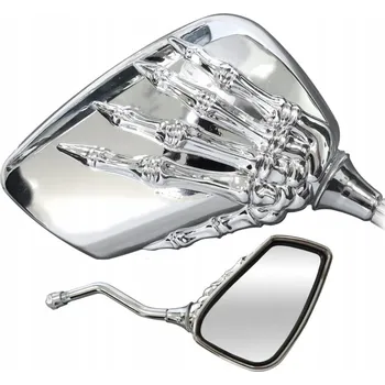 Zrcátko pro motocykl Zrcátka na motorku/skútr chromovaná, styl "kostra", závit M10, bez homologace Moretti