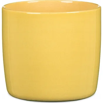Květináč Keramický květináč žlutý 28 cm