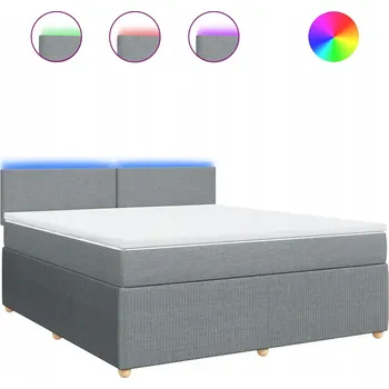 Postel Čalouněná dvoulůžková postel VidaXL 180x200, odstíny šedé