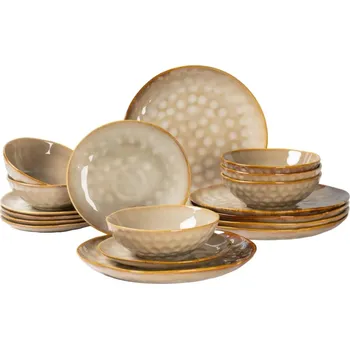 Talíř Jídelní servis MPLCo SVĚTLÉ HNĚDÉ OMBRES INSTA 18 ks