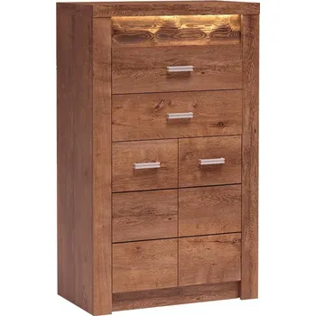 Komoda Komoda Jarstol 76 x 42 x 127 cm, matná jasanová