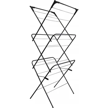 Sušák na prádlo Sušák na prádlo Rodeno vertikální, černý, srolovatelný, 6 ramen, 58,5-59,5 cm