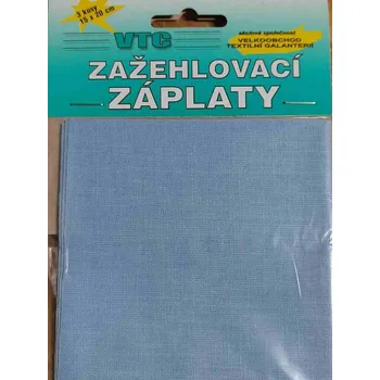 Textilní nažehlovací páska Nažehlovací záplaty 15x20 cm 3 kusy světle modrá