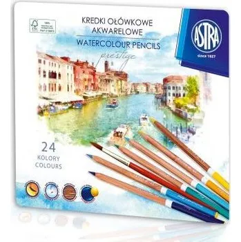 Pastelka Akvarelové Pastelky Astra Prestige Cedar Wood 24 barev + krabička