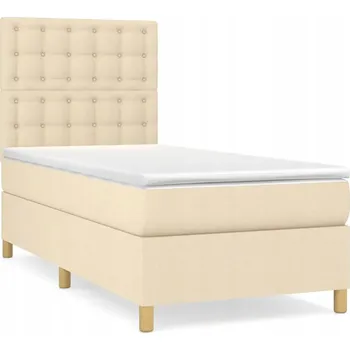 Ložnice Čalouněná postel VidaXL 90x200 cm bílá