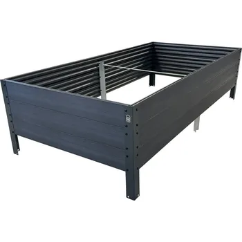 Vyvýšený záhon Vyvýšený záhon LEGI 0,75 × 1,5 m, Woodlook, výška 30 cm, antracit