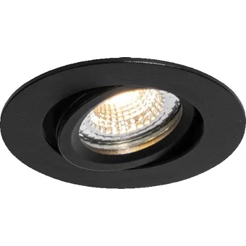 Bodové svítidlo Zapuštěné černé bodové svítidlo, nastavitelné, 6,5 cm, s LED, IP54, ultratenké -