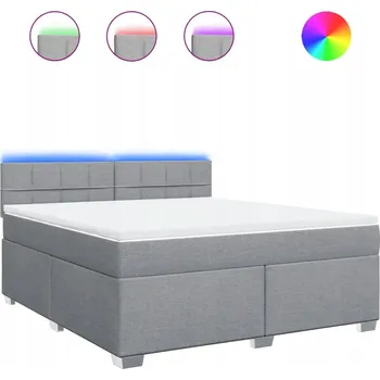 Postel Čalouněná dvoulůžková postel VidaXL 180x200, odstíny šedé