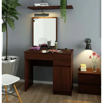 Toaletní stolek Toaletní stolek se zrcadlem BRETIK - wenge, pravé provedení