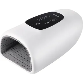 Masážní přístroj Inteligentní masážní přístroj na ruce s 3 úrovněmi horké komprese, vibrací a 3 režimy, s časovačem a připojením USB-C, bílý