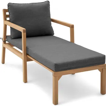 Zahradní nábytek 718093 - Tchibo - Rozkládací zahradní křeslo - barva: šedá