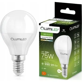 Žárovka LED žárovka E14 Kulka P45 10W (ekvivalent 75W) 1055lm 4000K Neutrální bílá 180° LUMILED