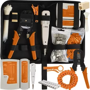 Tester kabelů RJ45/RJ11 + krimpovací kleště - vše pro instalaci ethernet sítě