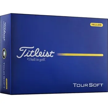 Golfový míček TITLEIST Tour Soft 26 míčky žluté - 12 ks + Dárková krabička týček