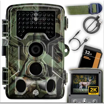 IP kamera Fotopast / Lesní kamera / Lovecká kamera 940nm 2.7K 34 LED 56 MPx