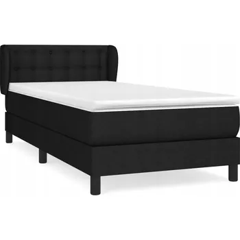 Postel Box spring postel s matrací černá 90x200 cm textil Černý 3126535