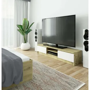 Televizní stolek Televizní stolek YMARIN - dub artisan / bílý