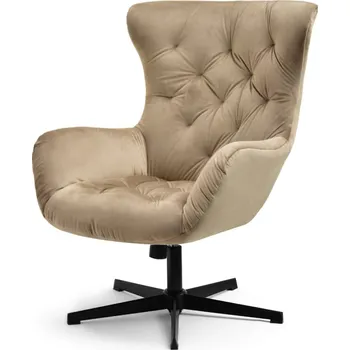 Křeslo Otočné křeslo VITOR - béžové / černé