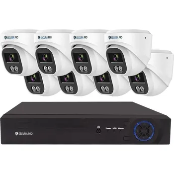 Kompletní kamerový systém Securia Pro IP 8 kamerový systém 6MPx NVR8CHV6S-W DOME smart, bílá, kov Pevný disk: bez disku