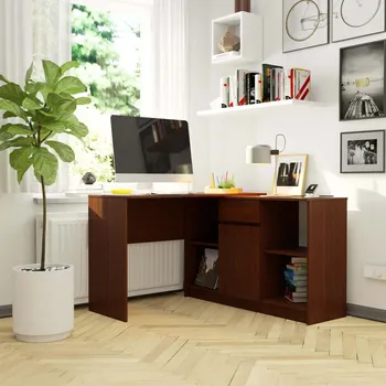 Psací stůl Rohový psací stůl s komodou RALIO - wenge