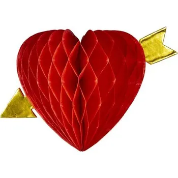 Obraz Papírová dekorace Srdce a šíp, Valentýn